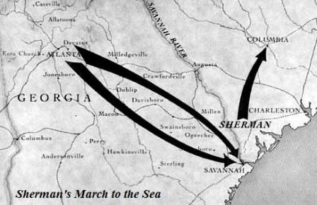 Sherman's March to the Sea, Significance, Map, Casualties, & The Civil War